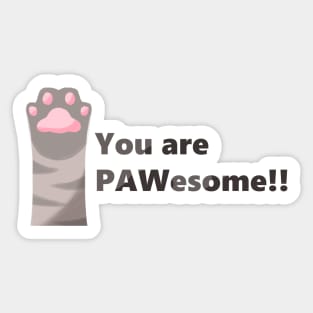 PAWesome Black Striped Paw Sticker